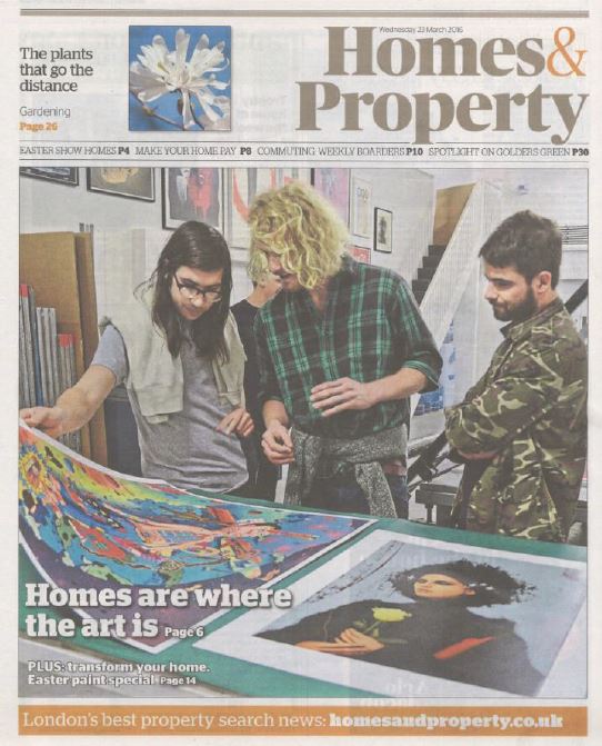 Artisan Features in the Evening Standard Homes & Property 